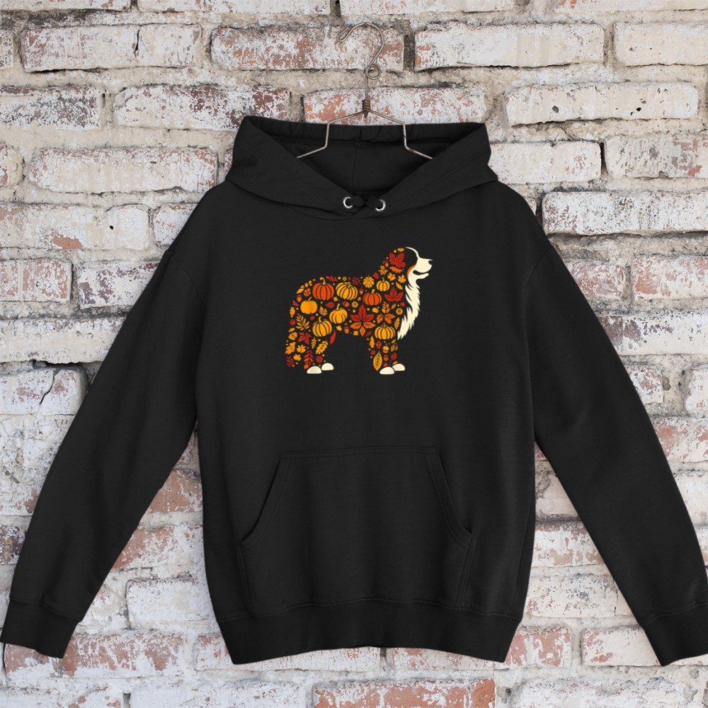 Autumn Pumpkin Fall Bernese Mountain Dog Thanksgiving Womens Hoodie
