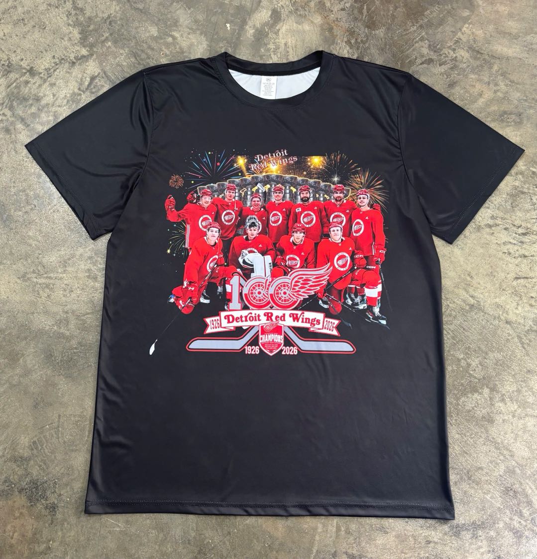 Detroit Red Wings 1926-2026 100th Anniversary  Edition T Shirt